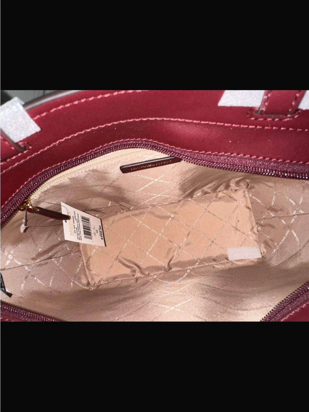 Michael Kors Burgundy Leather Tote Bag New with tags 50% off - Picture 5 of 6